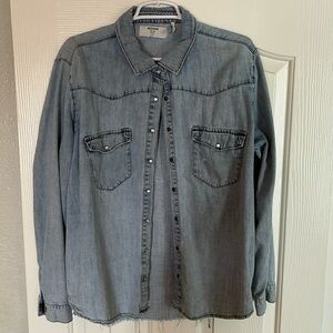 One teaspoon western style snap denim shirt